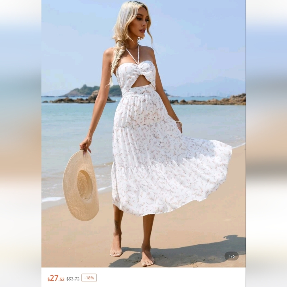 White Floral Dress